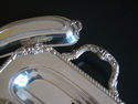 3 PC Silverplated Divided Serving Footed Large Tra