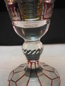 Ruby & Yellow Cut to Clear Bicolor 7.5" Chalice or