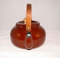 Brown Vintage Teapot Porcelain Clad Graniteware Be