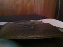 Rare Hammered Pewter Kippers Herring Tray w Lid En