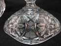 Oval Crystal Candy Vintage Dish 10" Curled Foot Fl