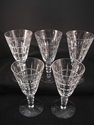 Crystal Goblets Clear Vertical Horizontal Cut Thum