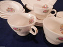 Salem China Basket Petit Point Dessert Set Cake Pl