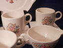 Salem China Basket Petit Point 15 Piece Child Dess