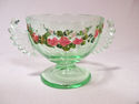 Rare Westmoreland Glass Wings Sugar Creamer Uraniu