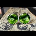 Incredible Hulk eyes superhero Cuff links silver p