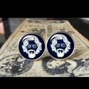 Big Lebowski Dude Abides Cuff links silver plated 