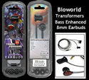 Transformers Licensed Black & Red Metal Earbuds 