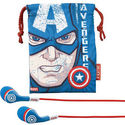 Marvel iHome Captain America Blue Licensed Earbuds