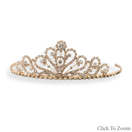 Gold Tone Crown Design Tiara, jewelrymandave