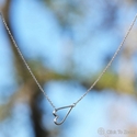 Sterling Silver Chain Necklace with Sideways Open 
