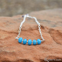 Blue Quartz Rondell Bead Handcrafted Necklace