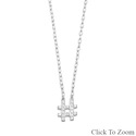 Necklace with CZ Hashtag Pendant