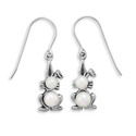 Cultured Freshwater Pearl Easter Bunny Earrings