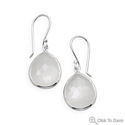 Freform Faceted Pear Shape Moonstone Drop Earrings