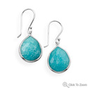 Freeform Faceted Pear Shape Amazonite Drop Earring