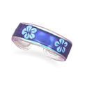 Blue Floral Toe Ring