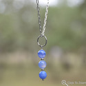 Faceted Blue Quartz Bead Handcrafted Necklace
