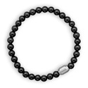 Black Onyx and Tungsten Bead Bracelet 