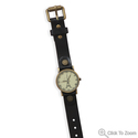 Black Leather Band Midnight in Paris Fashion Watch