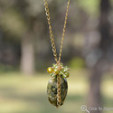 Handcrafted Gold Chain Necklace with Rainforest Ja