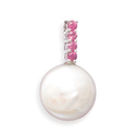 Cultured Freshwater Coin Pearl and Pink Sapphire 1