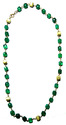 Green Onyx Cube Vermeil Chain Necklace