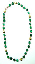 Green Onyx Cube Vermeil Chain Necklace