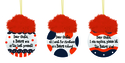 Chicago Bears Team Sayings Christmas Ornaments 