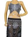 Black Belly Dance Dress Beaded Professional Costum