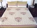 3P Paisley India Bedding Floral Ivory Bed Sheet Lu