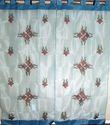 Blue Decorative Window Curtains Living Room 2 Pane