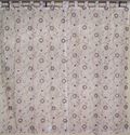 2 Embroidered White Curtains Window Door Indian Sa