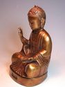Japanese Bronze  BUDDHA meditates on Stand 7 1/4"