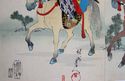 Antique Japanese WoodblockTriptych Print-Samurai W