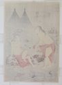 Antique Japanese Woodblock  Print- Sexy Nude TOPLE