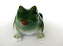 Handpainted German Grafethal Green FROG with Red 