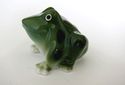  Handpainted German Grafethal Green FROG with Red 