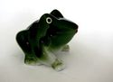  Handpainted German Grafethal Green FROG with Red 