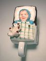 British KENSINGTON Teapot-Babe in Carriage + Teddy