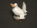 French Limoge -White DOVE+ wedding card,heart thro
