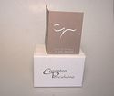 French Limoge -White DOVE+ wedding card,heart thro