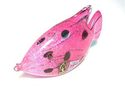 English Langham Glass handblow tropical Dotty pink