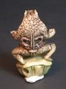 Japanese  netsuke -  FROG Sumo Wrestler On Lotus S