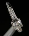  A Platinum & Diamond Engagement Set (rings) #561
