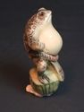 Japanese  netsuke -  FROG Sumo Wrestler On Lotus S