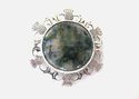 Scottish ORTAK sterling silver brooch with moss st
