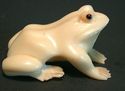 Japanese  netsuke-White FROG Squats