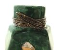Genuine French  Limoge Porcelain Box-Green INKWELL