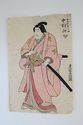 Japanese woodblock print- Pink Samurai ,Toyokuni I
